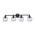 Trans Globe Lighting 22224 BK Bailey 4 light black bath vanity wall light
