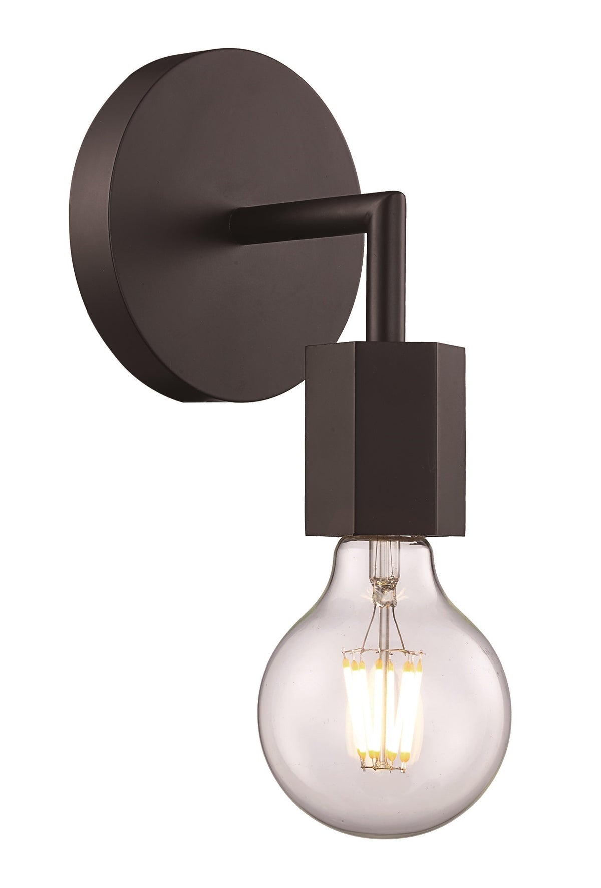 Trans Globe Lighting 22231 BK Placerville 1 Light Black Wall Sconce Wall Light