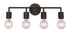 Trans Globe Lighting 22234 BK Placerville 4 light black bath vanity wall light