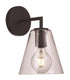 Trans Globe Lighting 22241 BK Kennedy 1 Light Black Wall Sconce with Clear Glass Shade
