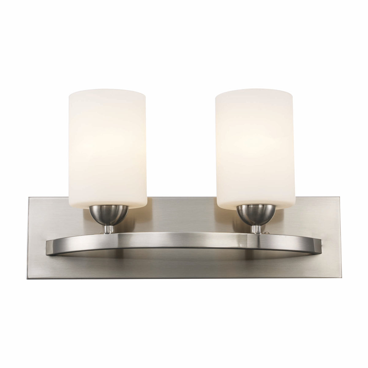Trans Globe Lighting 22282 BN Moonlight 2 Light Brushed Nickel Bath Vanity Wall Light