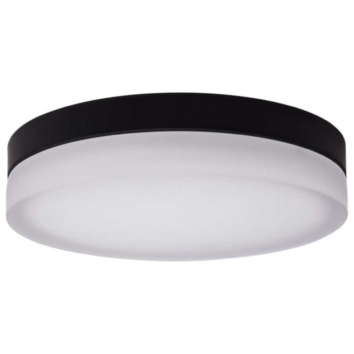 Nuvo 62-570 Pi LED Flush Mount, 14IN, Multi-Color Temperature, Voltage 120V, Black / Frosted Etched Glass