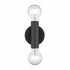 Trans Globe Lighting 22300 BK Auburn 2 Light Black Wall Sconce Wall Light