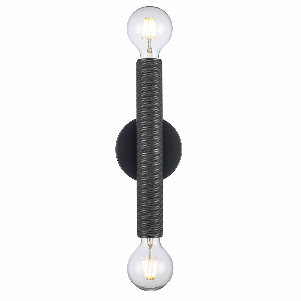 Trans Globe Lighting 22302 BK Auburn 2 Light 12 inch Black Bath Vanity Wall Light front view