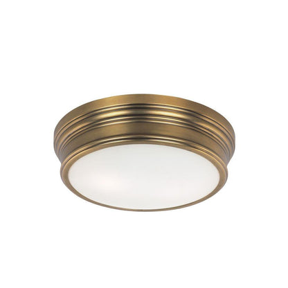 Maxim Lighting 22370SWNAB Fairmont 2 Light 13 Inch Natural Aged Brass Flush Mount Ceiling Light