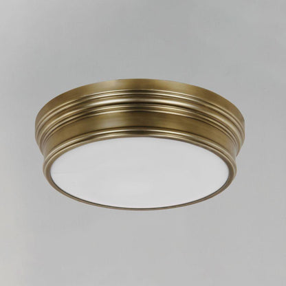 Maxim Lighting 22371SWNAB Fairmont Flush Mount Natural Aged Brass Installed View