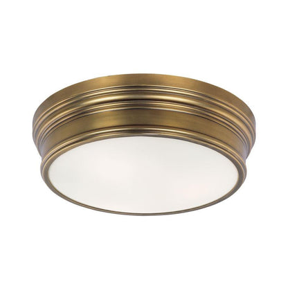 Maxim Lighting 22371SWNAB Fairmont 3 Light 16 Inch Natural Aged Brass Flush Mount Ceiling Light