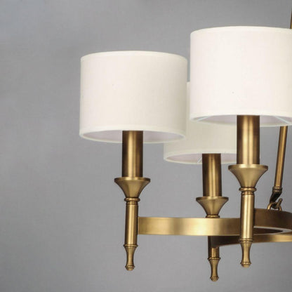 Maxim Lighting 22375OMNAB Fairmont 6 Light Natural Aged Brass Chandelier - Detail Close-Up
