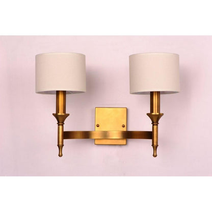 Maxim Lighting 22379OMNAB Fairmont 2 Light Natural Aged Brass Wall Sconce - Staged View