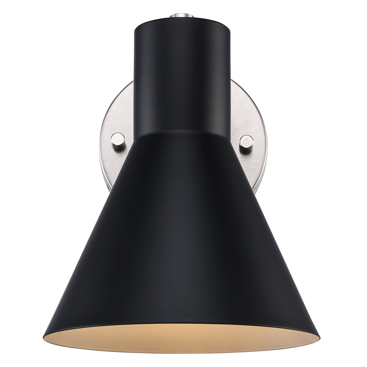 Trans Globe Lighting 22381 BK-BN GearShine wall sconce lit front view