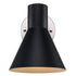 Trans Globe Lighting 22381 BK-BN GearShine wall sconce lit front view
