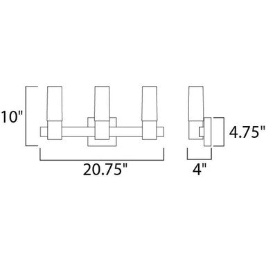 Maxim Lighting 22413SWNAB Contessa 3 Light Bath Vanity Wall Light - Dimensions Diagram