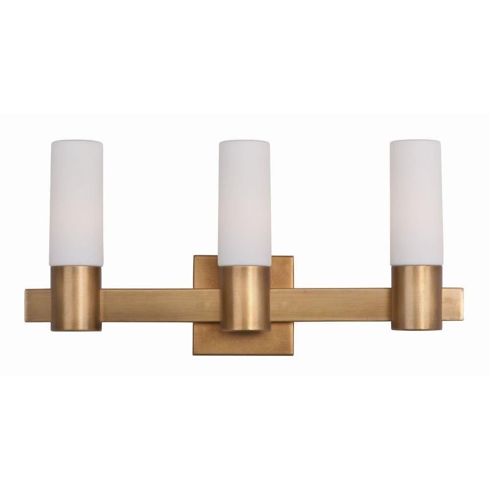 Maxim Lighting 22413SWNAB Contessa 3 Light Natural Aged Brass Bath Vanity Wall Light - Front View