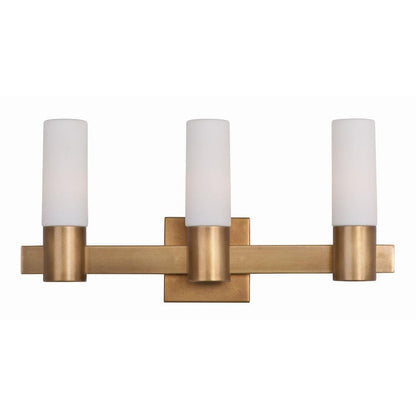Maxim Lighting 22413SWNAB Contessa 3 Light Natural Aged Brass Bath Vanity Wall Light - Front View
