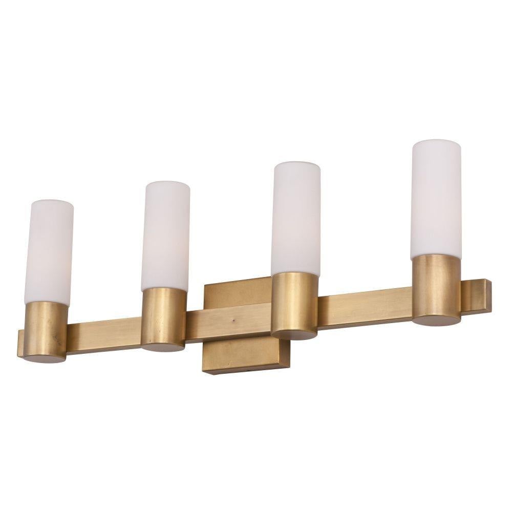 Maxim Lighting 22414SWNAB Contessa 4 Light Natural Aged Brass Bath Vanity Wall Light - Side Angle View