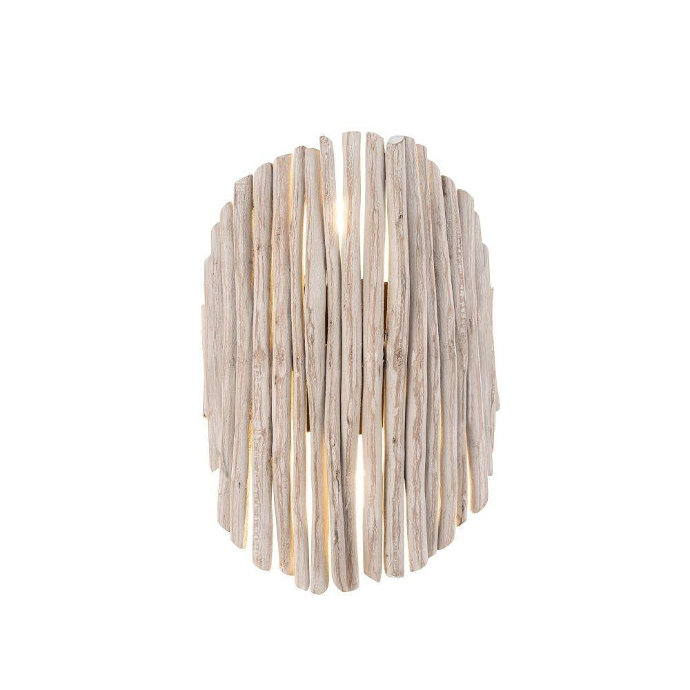Maxim Lighting 22420WWTBZ Baywood 2 Light Wall Sconce in Weathered White - Front Product View on White Background