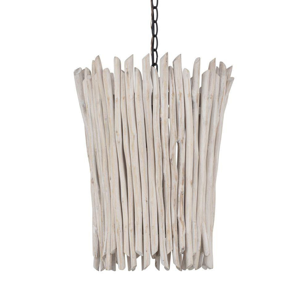 Maxim Lighting 22421WWTBZ Baywood 1 Light Pendant - angled close-up on white background