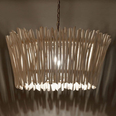 Maxim Lighting 22426WWTBZ Baywood Chandelier Illuminated Lifestyle View
