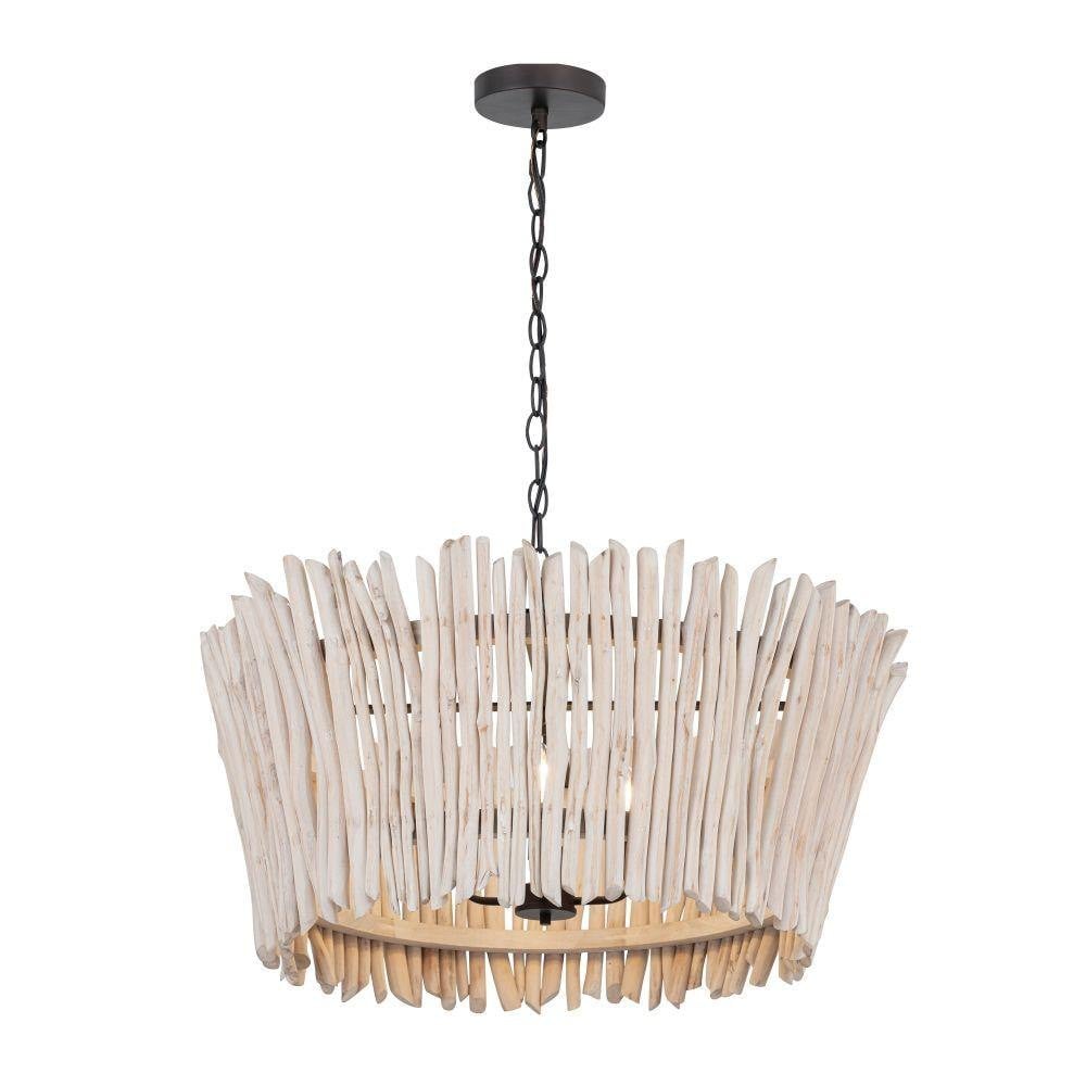 Maxim Lighting 22426WWTBZ Baywood 5 Light 30 inch Weathered White Textured Bronze Chandelier Ceiling Light