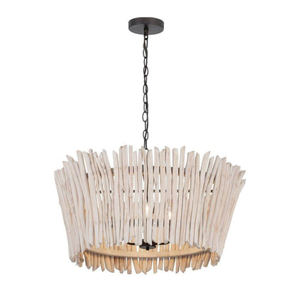 Maxim Lighting 22426WWTBZ Baywood 5 Light 30 inch Weathered White Textured Bronze Chandelier Ceiling Light