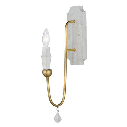 Maxim Lighting 22432CSTGL Claymore 1 Light Wall Sconce in Claystone Gold Leaf finish - front view on white background