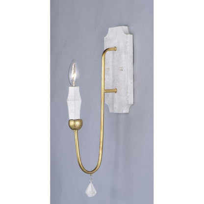 Maxim Lighting 22432CSTGL Claymore 1 Light Wall Sconce in Claystone Gold Leaf finish - front view on grey background