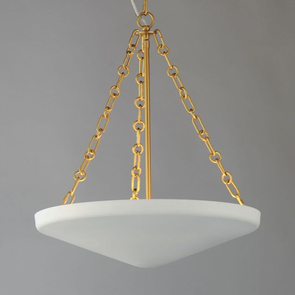 Maxim Lighting 22454WTNAB Artemis 4 Light Natural Aged Brass Foyer Pendant - angled view on grey background