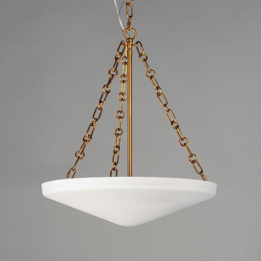 Maxim Lighting 22454WTNAB Artemis 4 Light Natural Aged Brass Foyer Pendant - side angle view on grey background
