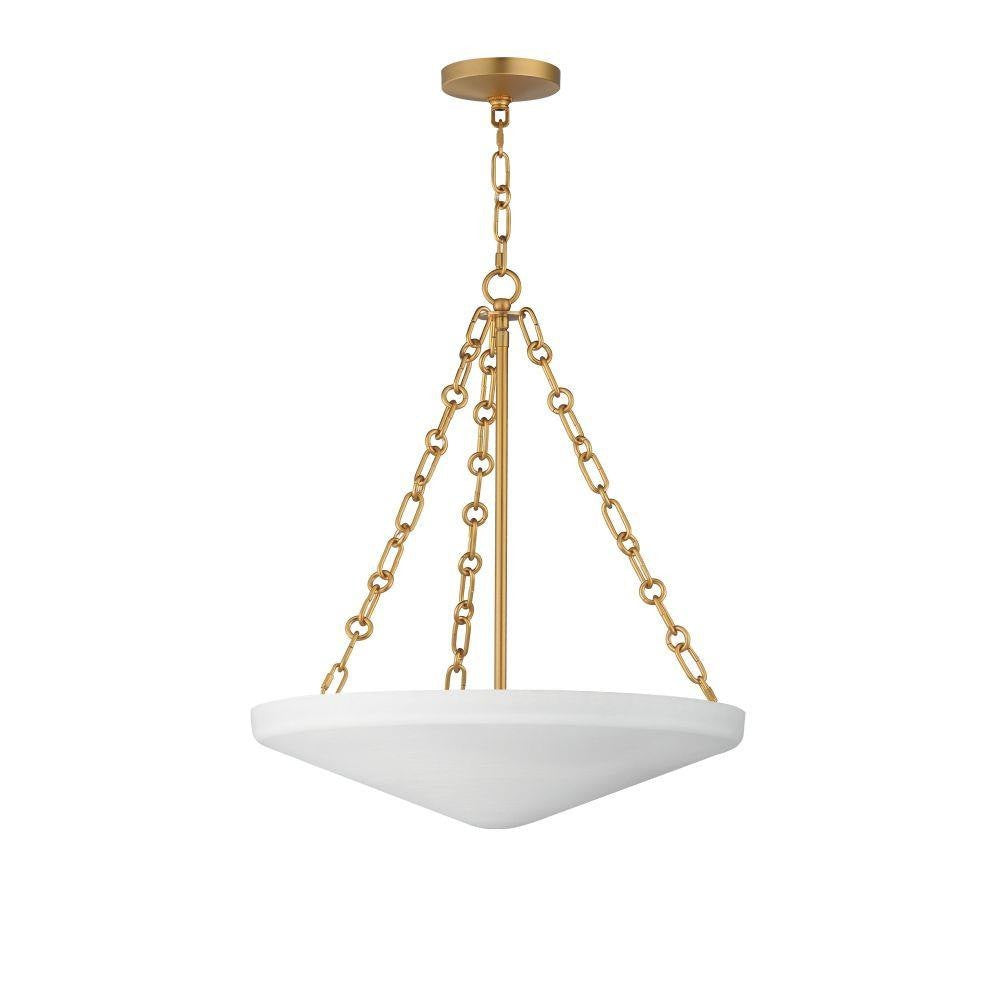 Maxim Lighting 22454WTNAB Artemis 4 Light Natural Aged Brass Foyer Pendant - front view on white background