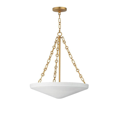 Maxim Lighting 22454WTNAB Artemis 4 Light Natural Aged Brass Foyer Pendant - front view on white background
