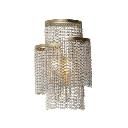 Maxim Lighting 22460WWDGS Fontaine 2 Light Golden Silver Wall Sconce - Illuminated View