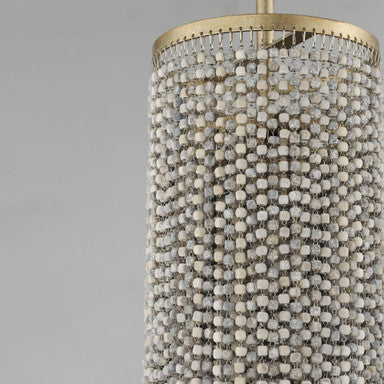 Maxim Lighting 22461WWDGS Fontaine 1 Light Golden Silver Beaded Pendant - Detail Close-Up
