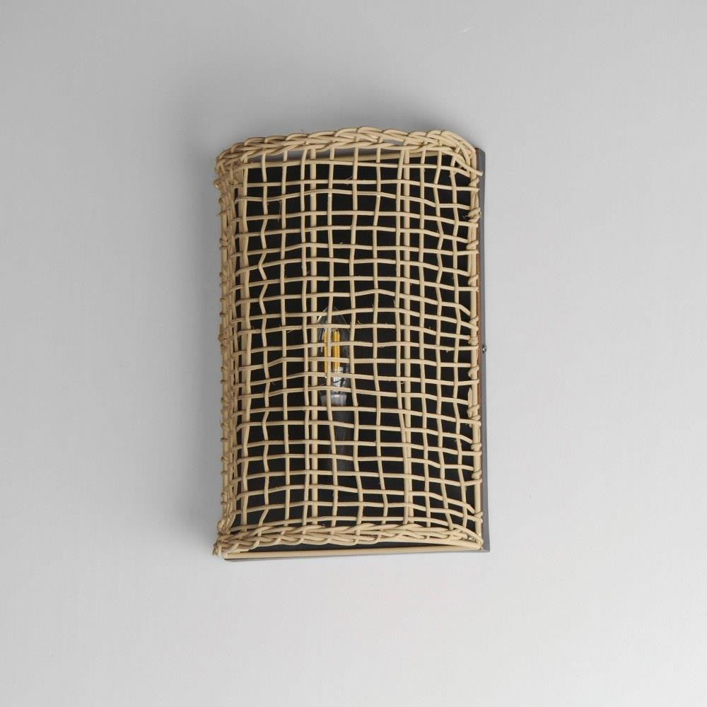 Maxim Lighting 22471NAANB Cestino 1 Light Natural Antique Bronze Wall Sconce - Angle View
