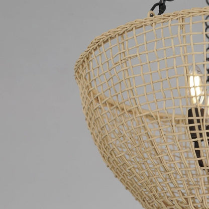 Maxim Lighting 22473NAANB Cestino Pendant - Rattan Weave Close-Up Detail