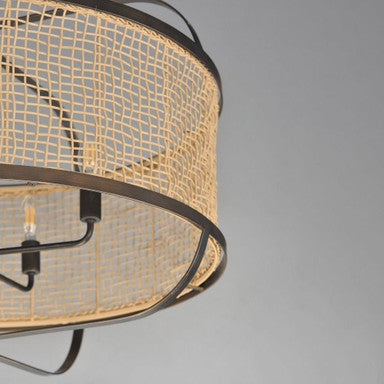 Maxim Lighting 22475WWT Cestino Pendant Ceiling Light Close-Up Detail