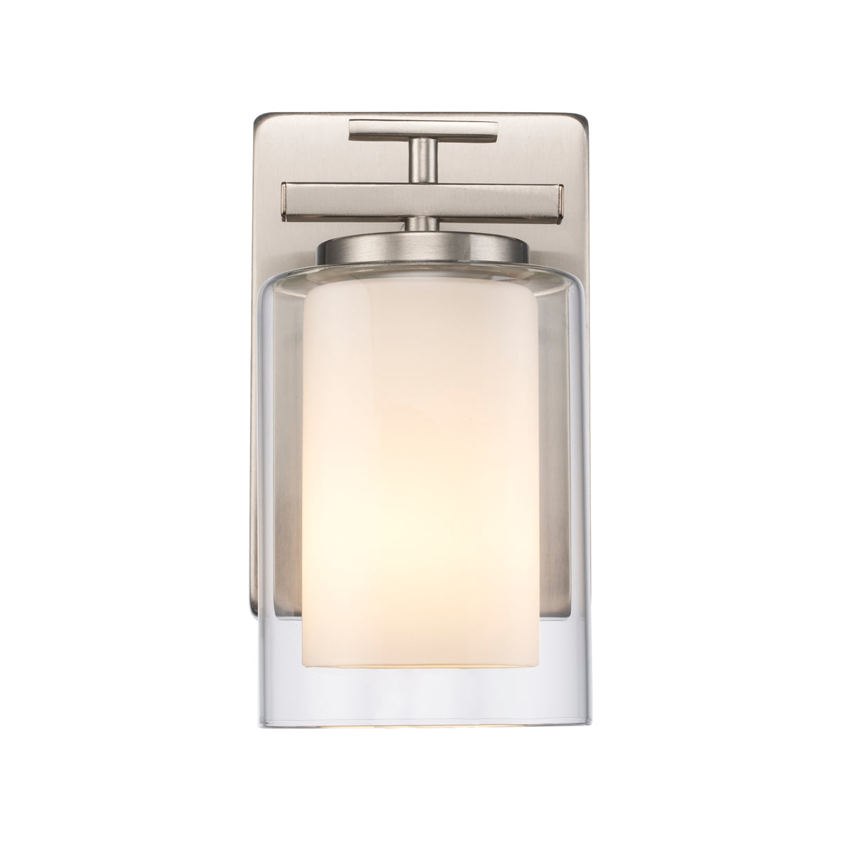 Trans Globe Lighting 22481 BN Lisbon brushed nickel wall sconce front view