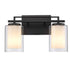Trans Globe Lighting 22482 BK Lisbon 2 Light Black Bath Vanity Wall Light