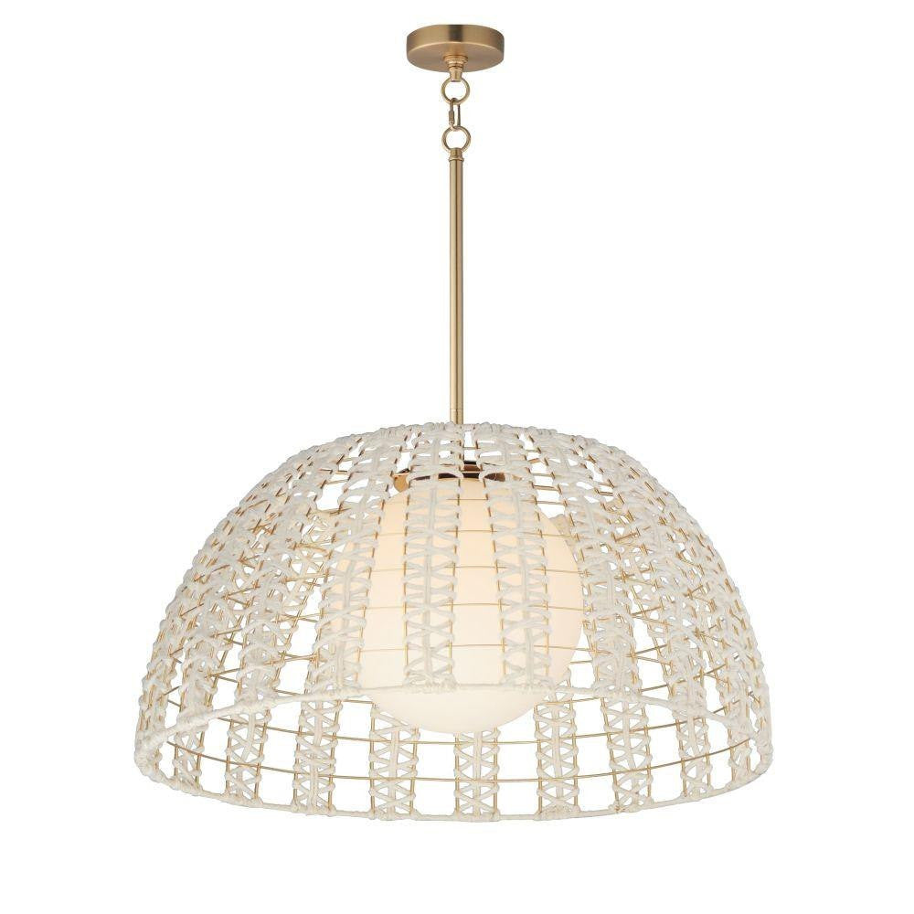 Maxim Lighting 22482SWGLD Macrame 1 Light 29.5 inch Gold Pendant Ceiling Light on white background