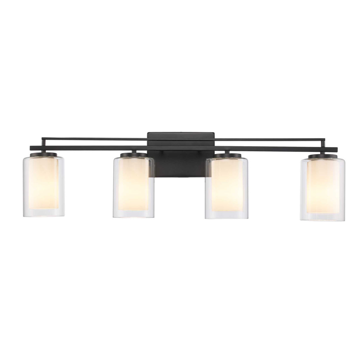 Trans Globe Lighting 22484 BK Lisbon 4 light black bath vanity wall light