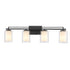 Trans Globe Lighting 22484 BK Lisbon 4 light black bath vanity wall light