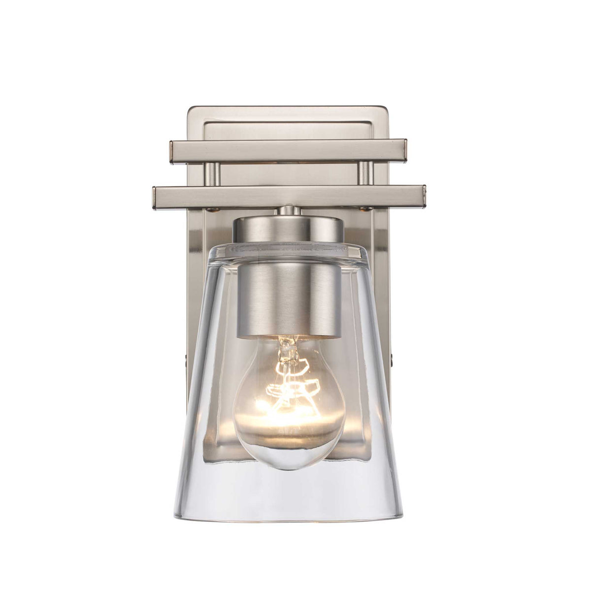 Trans Globe Lighting 22491 BN Iris brushed nickel wall sconce illuminated