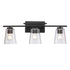 Trans Globe Lighting 22493 BK Iris 3 light black bath vanity wall light