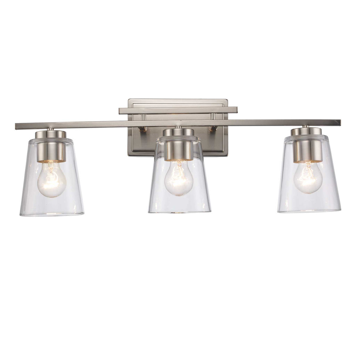 Trans Globe Lighting 22493 BN Iris 3 light brushed nickel bath vanity wall light