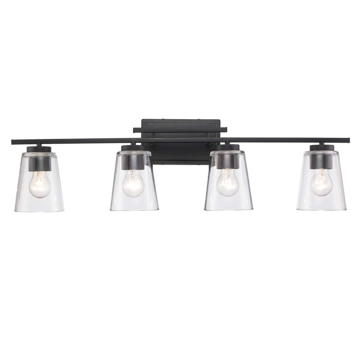 Trans Globe Lighting 22494 BK Iris 4 Light Black Bath Vanity Wall Light