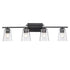 Trans Globe Lighting 22494 BK Iris 4 Light Black Bath Vanity Wall Light