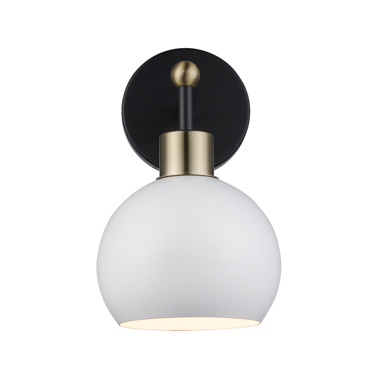 Trans Globe Lighting 22531 BKAG-WH Indigo 1 Light wall sconce in black antique gold and white
