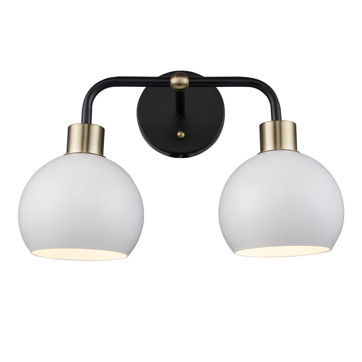 Trans Globe Lighting 22532 BKAG-WH Indigo 2 light bath vanity wall light