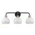 Trans Globe Lighting 22533 BKAG-WH Indigo 3 Light bath vanity wall light in black antique gold white
