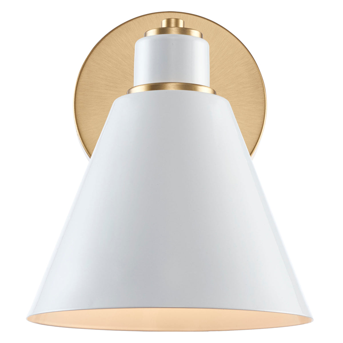 Trans Globe Lighting 22591 AG-WH ForgeLume wall sconce front view lit