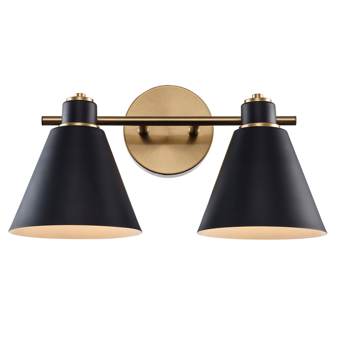Trans Globe Lighting 22592 BK ForgeLume 2 light bath vanity wall light on